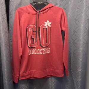 Varsity Red MENS Hoodie with Buckeyes Design